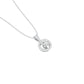 Rising Sun Halo Diamond Pendant