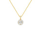 Rising Sun Halo Diamond Pendant