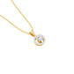 Rising Sun Halo Diamond Pendant