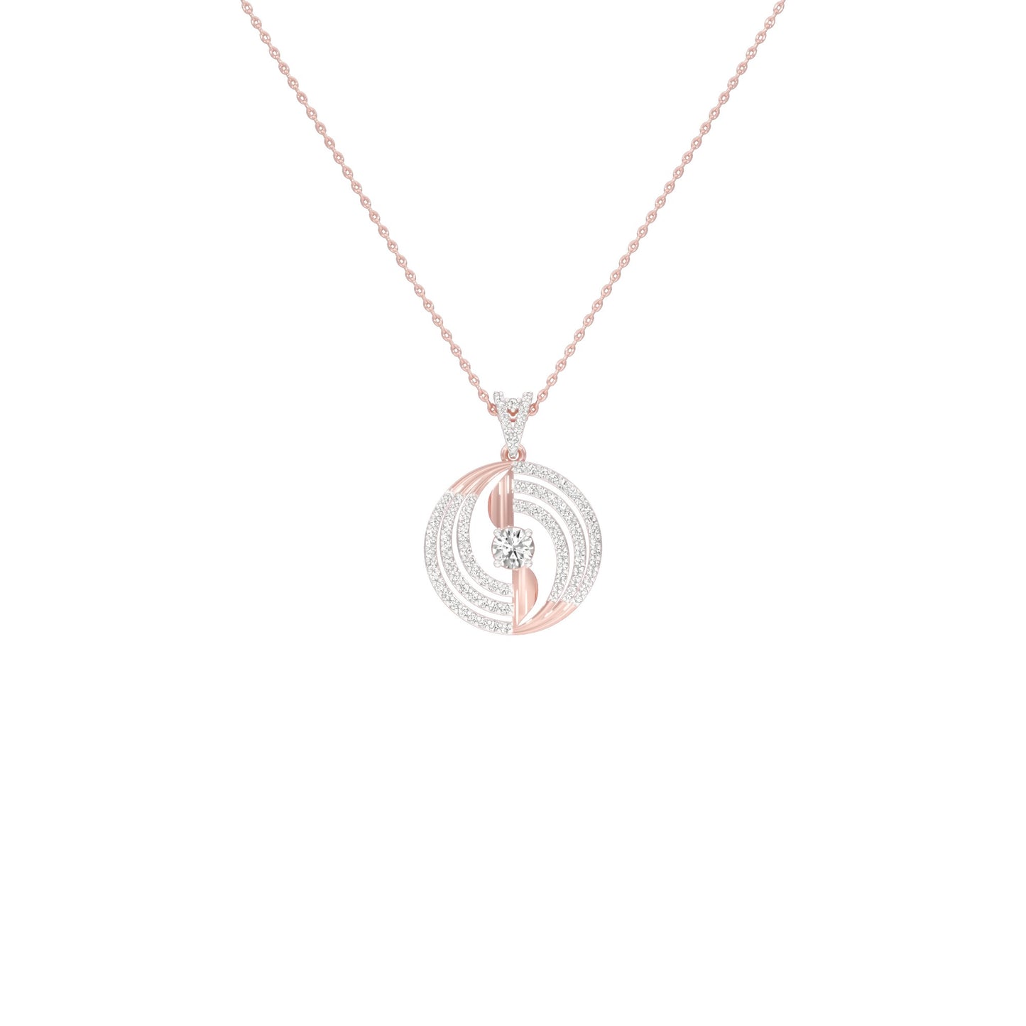 Opulent Opal Diamond Pendant 18 KT / Rose Gold