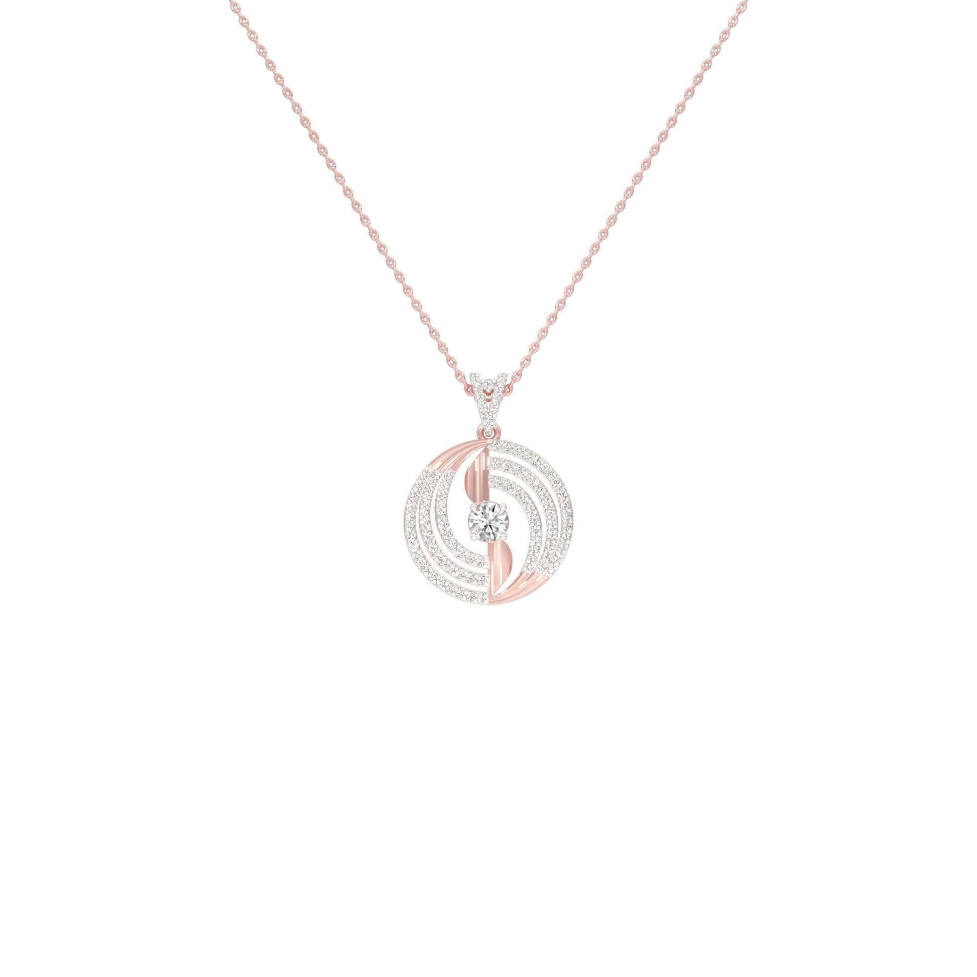 Opulent Opal Diamond Pendant 18 KT / Rose Gold