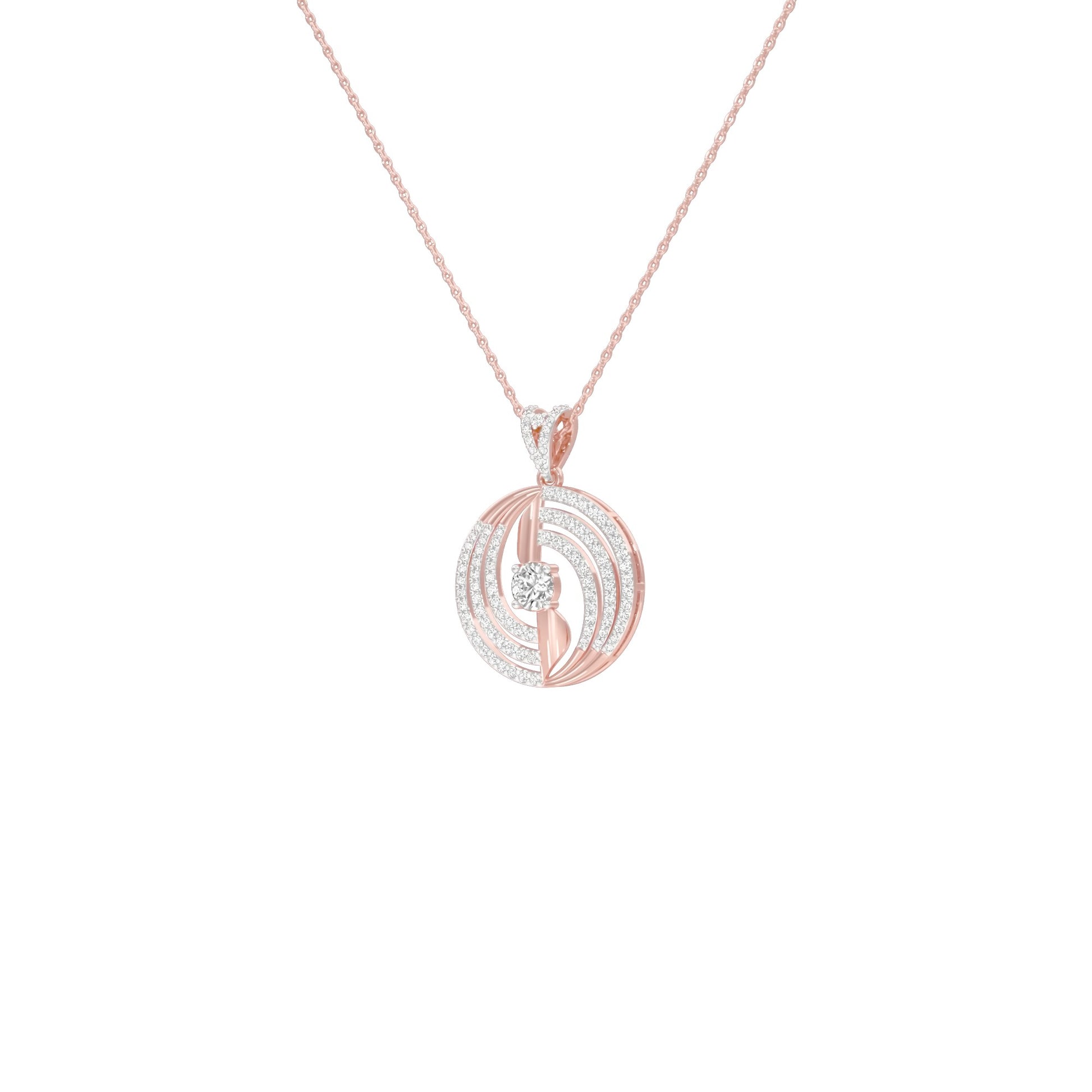 Opulent Opal Diamond Pendant 18 KT / Rose Gold