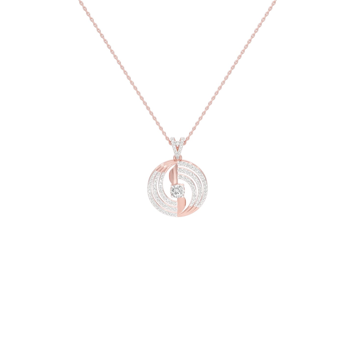 Opulent Opal Diamond Pendant 18 KT / Rose Gold