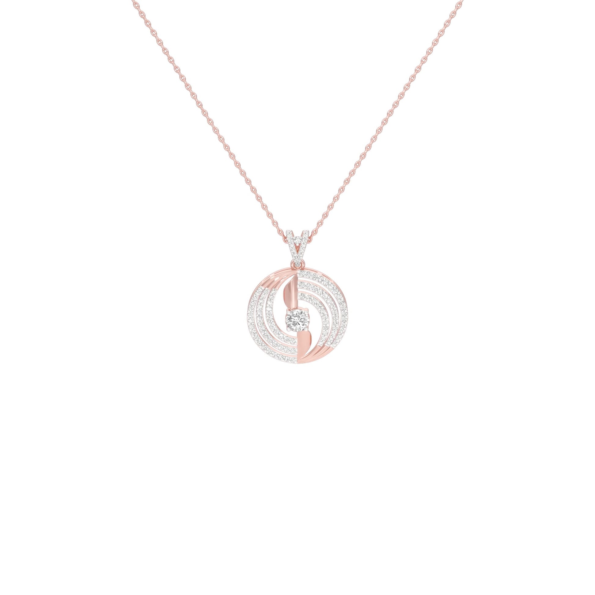 Opulent Opal Diamond Pendant 18 KT / Rose Gold