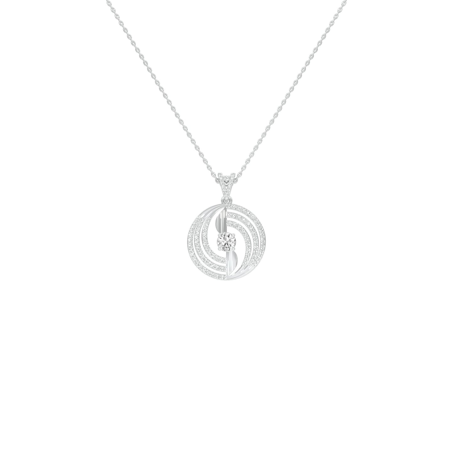 Opulent Opal Diamond Pendant 18 KT / White Gold