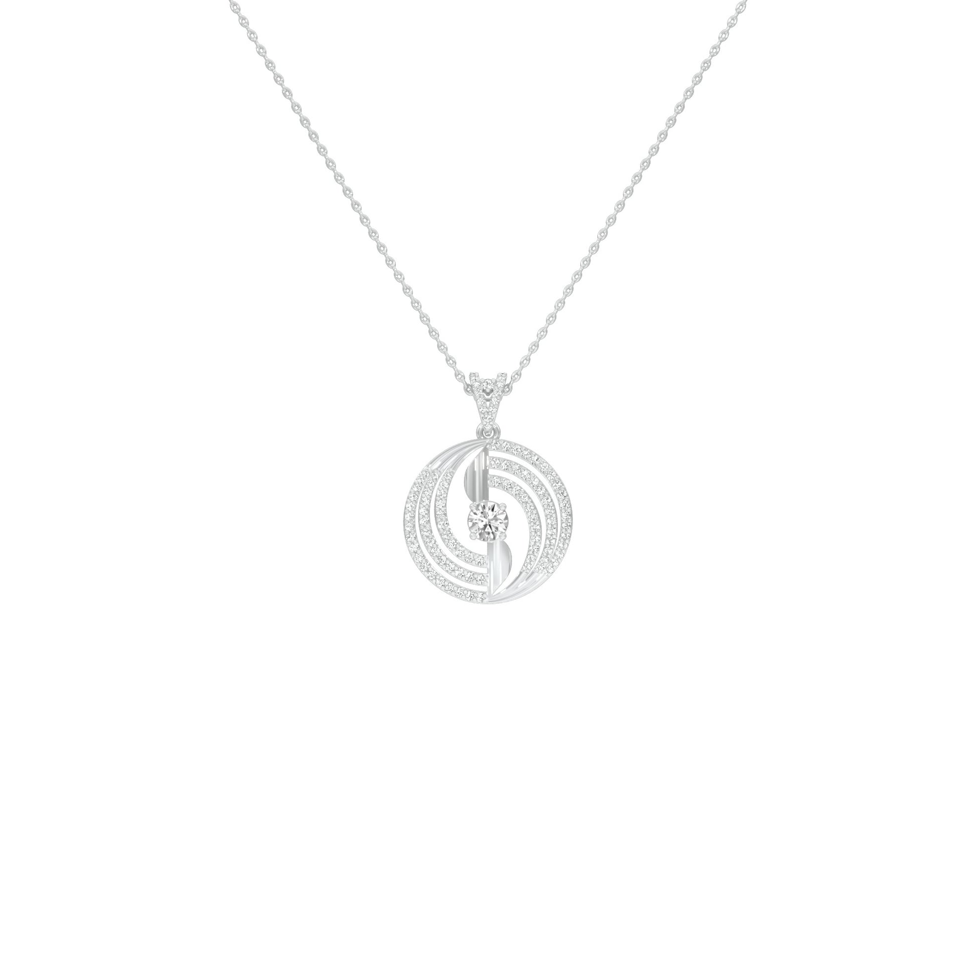 Opulent Opal Diamond Pendant 18 KT / White Gold