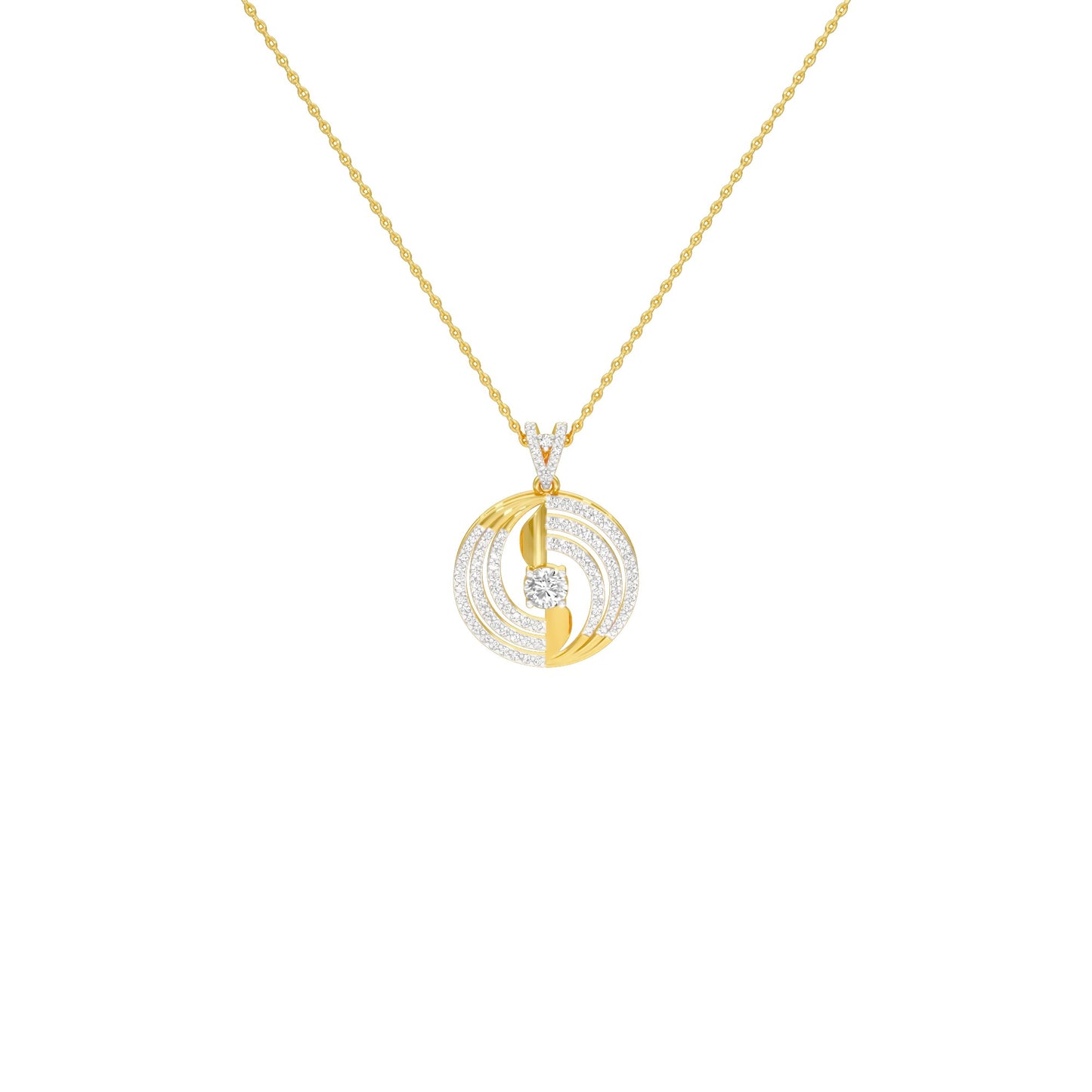 Opulent Opal Diamond Pendant 18 KT / Yellow Gold