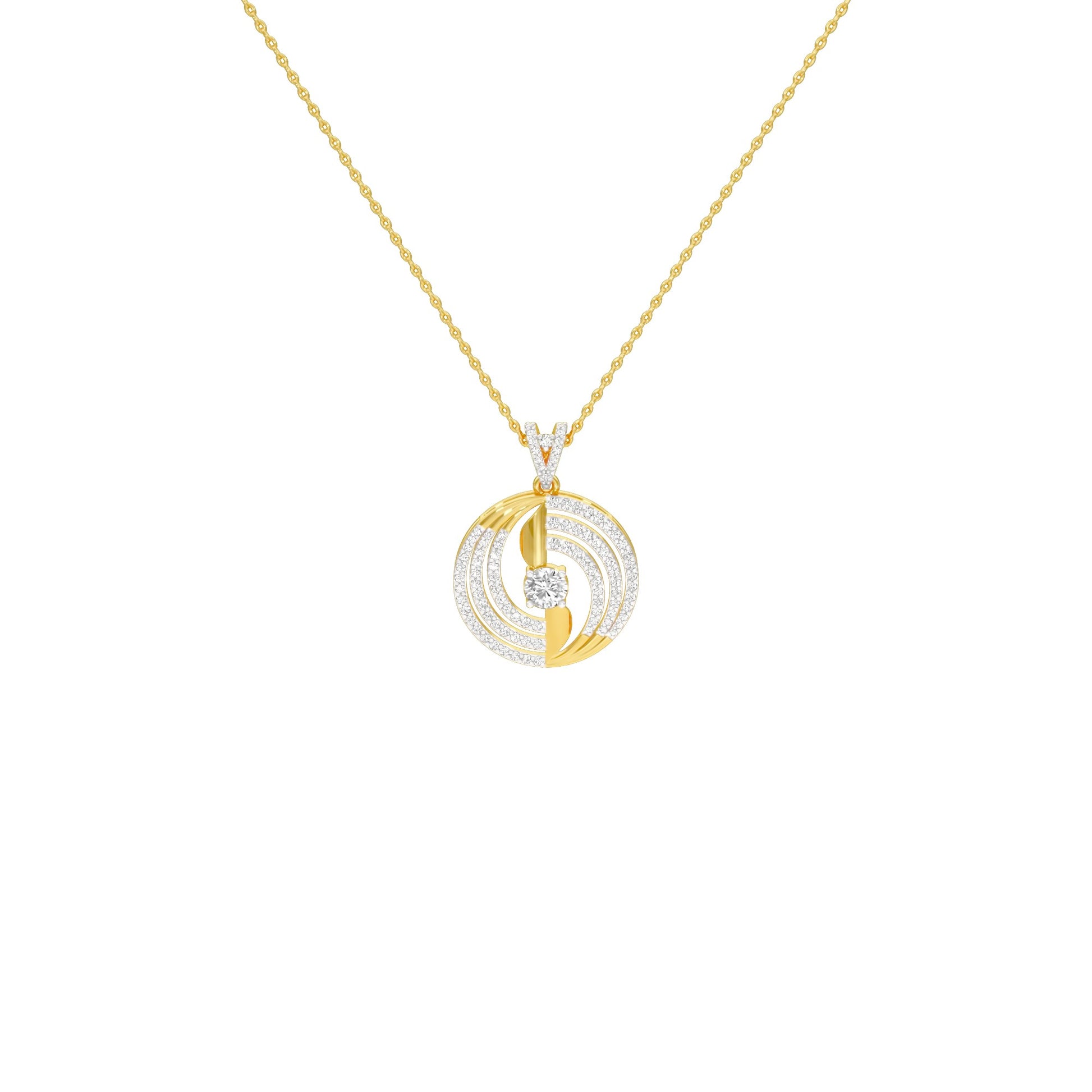 Opulent Opal Diamond Pendant 18 KT / Yellow Gold