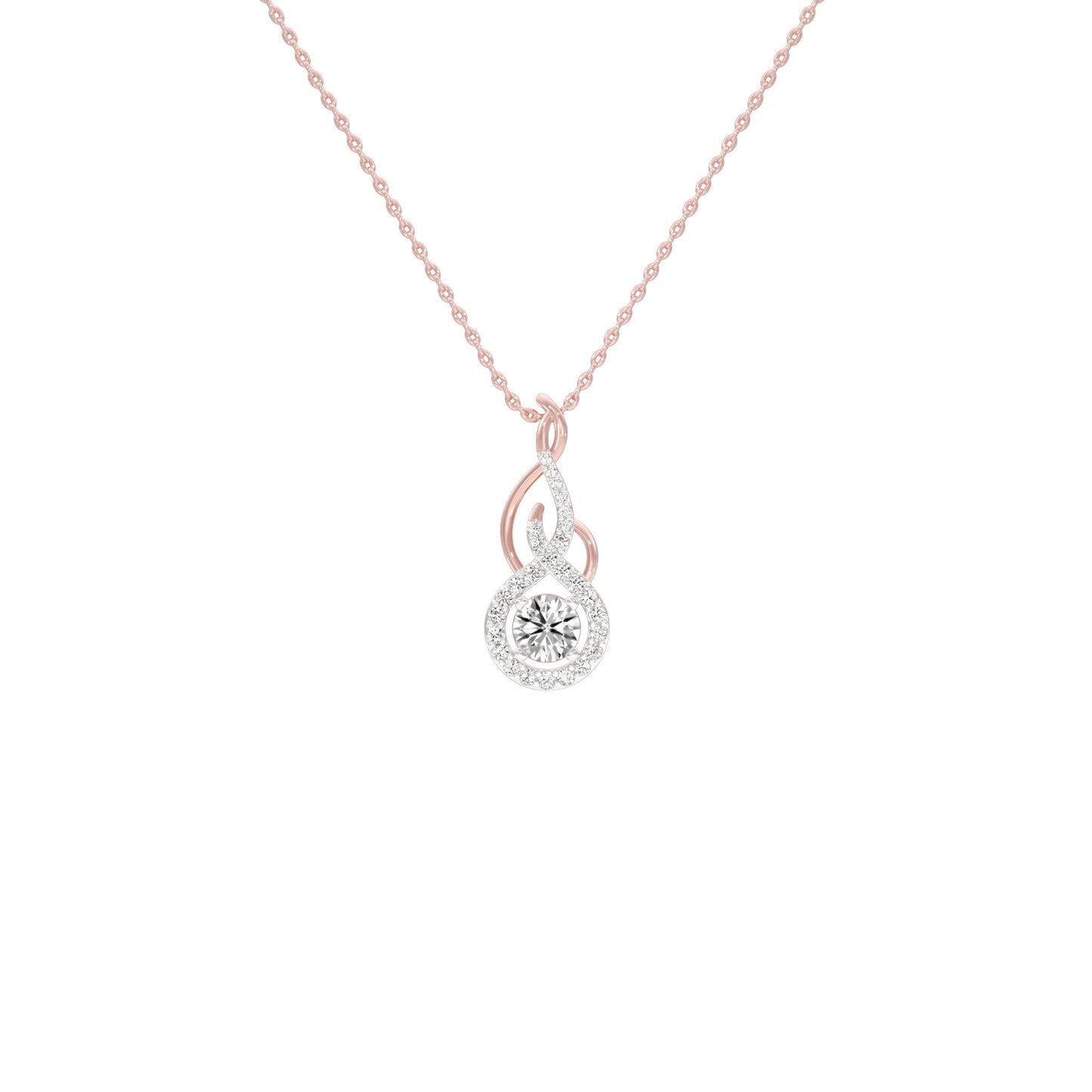 Ethereal Eclipse Diamond Pendant 18 KT / Rose Gold