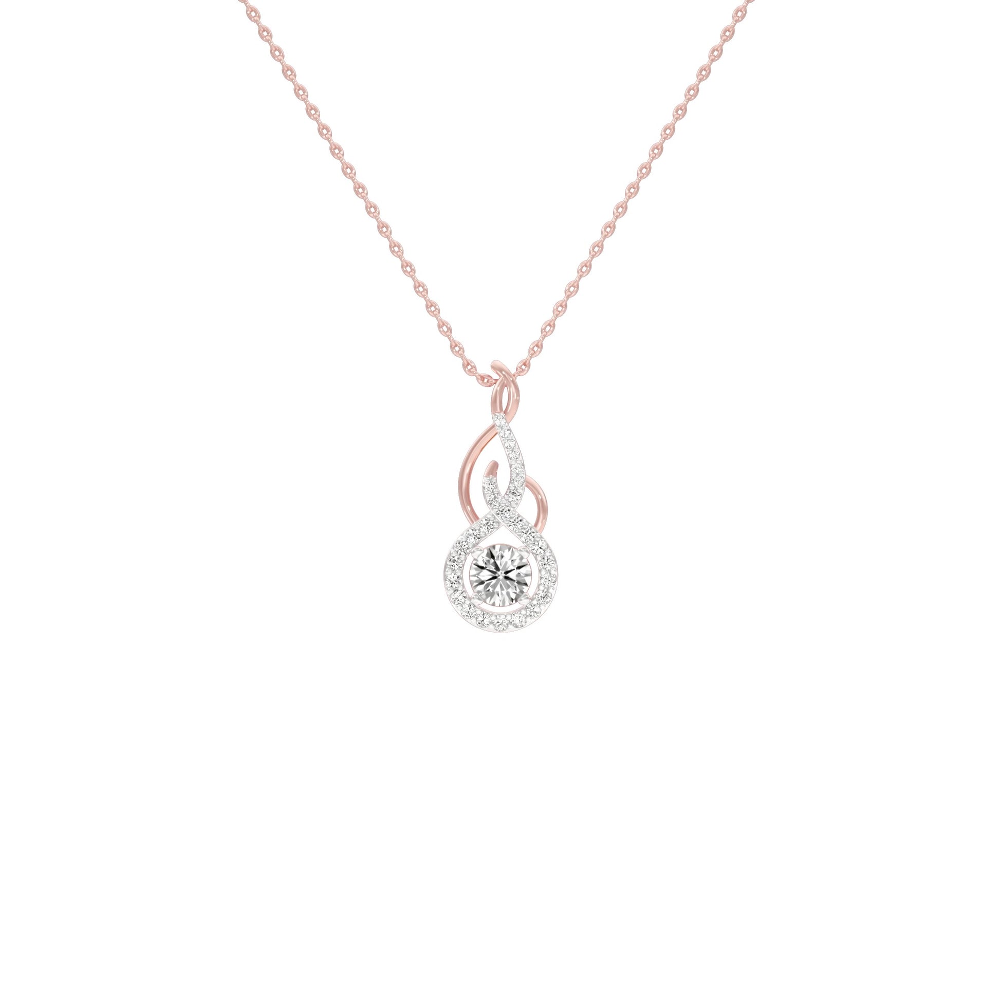 Ethereal Eclipse Diamond Pendant 18 KT / Rose Gold