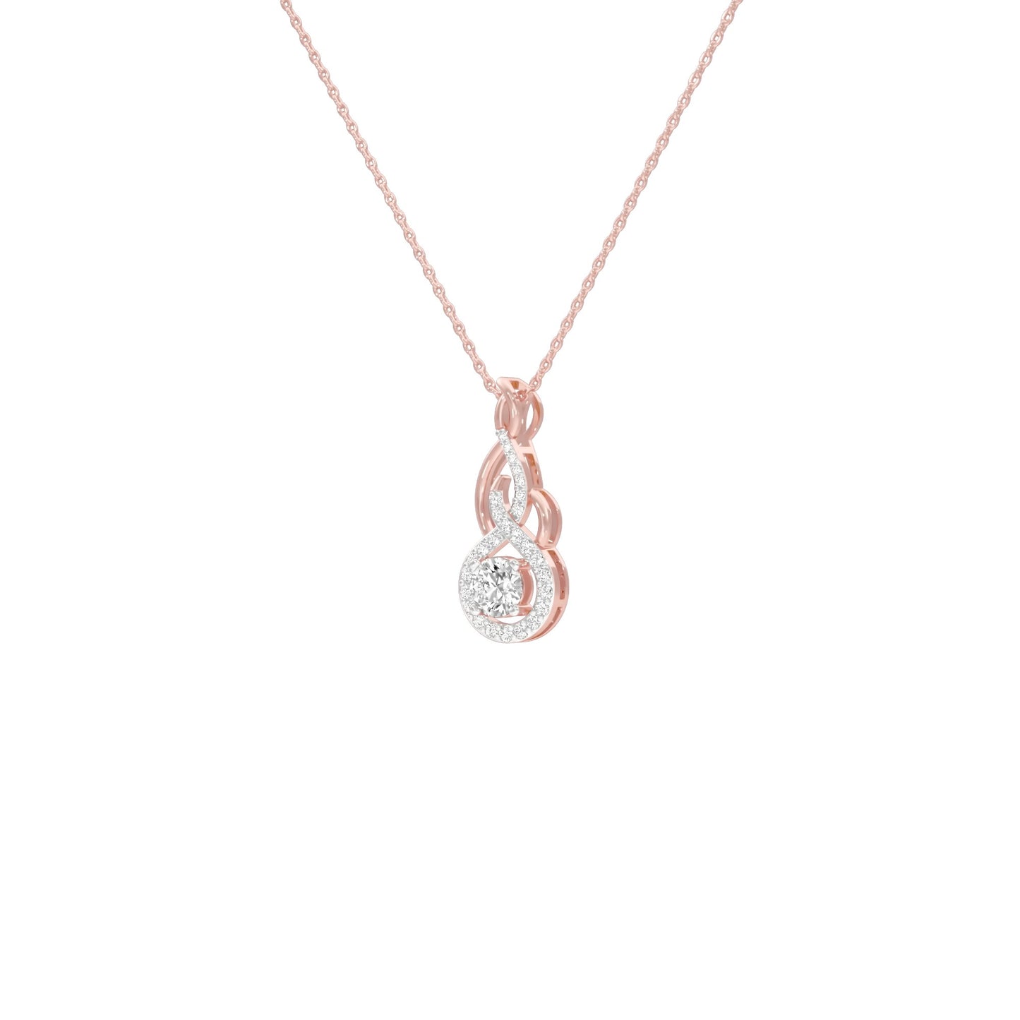 Ethereal Eclipse Diamond Pendant 18 KT / Rose Gold