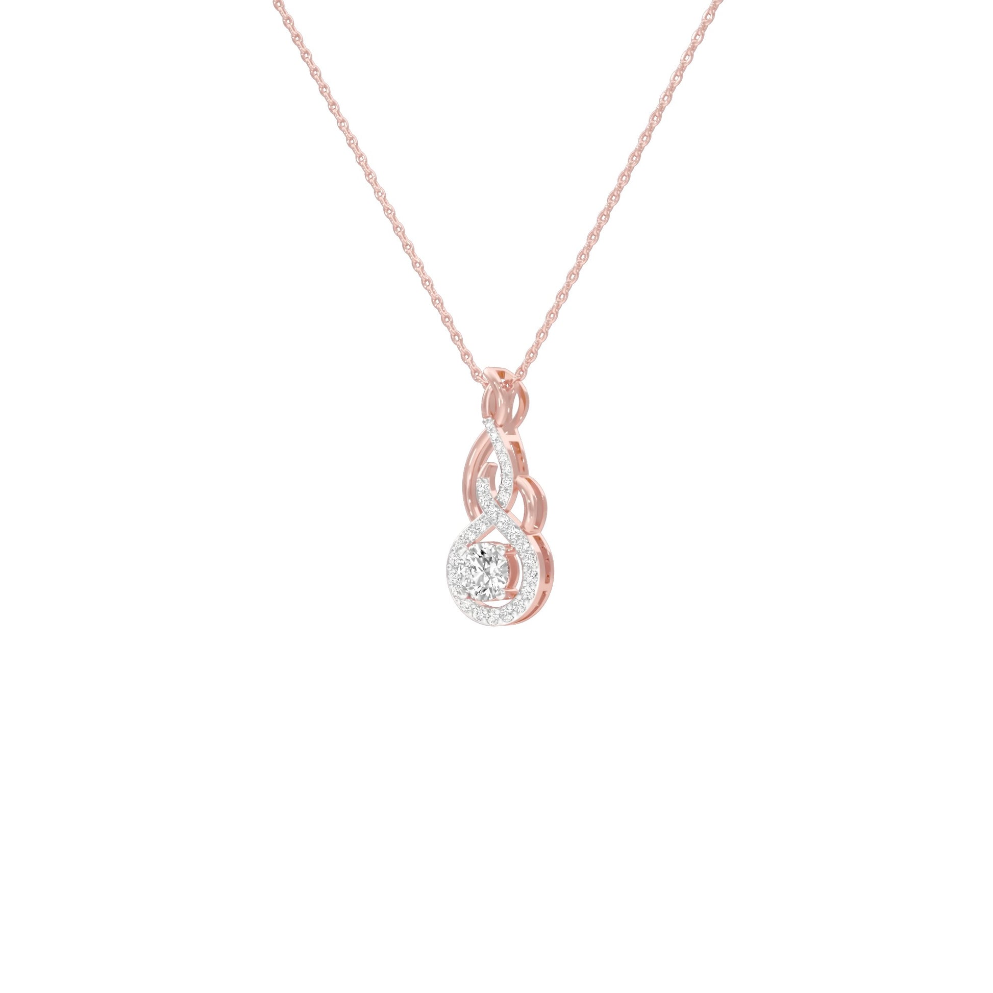 Ethereal Eclipse Diamond Pendant 18 KT / Rose Gold