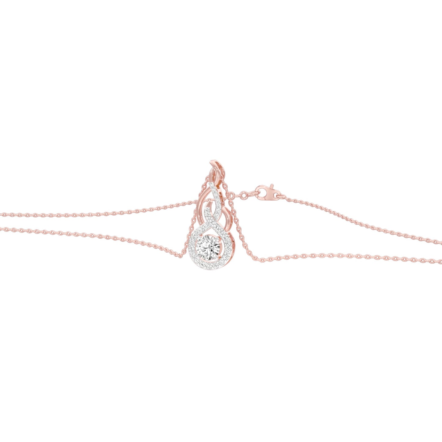 Ethereal Eclipse Diamond Pendant 18 KT / Rose Gold