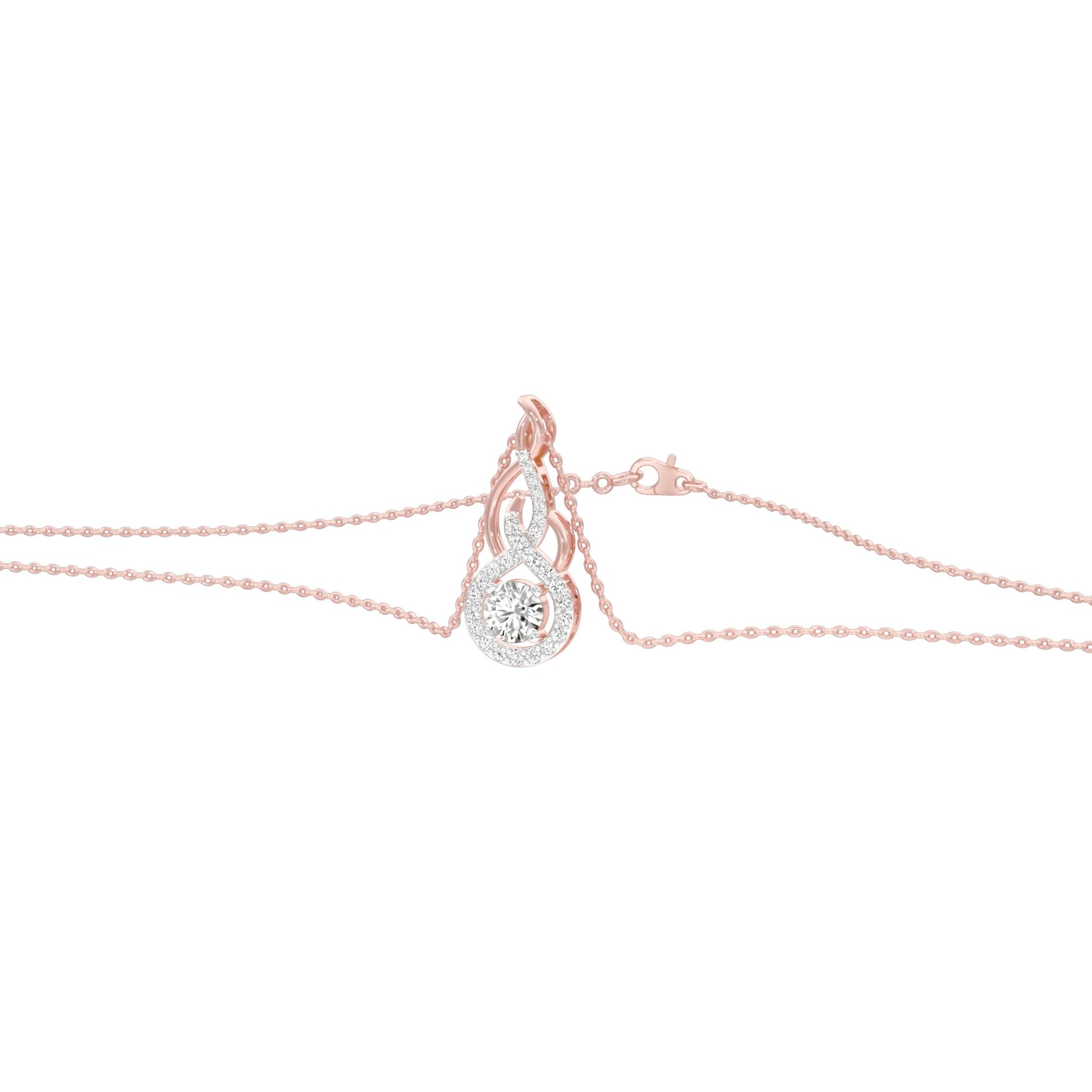 Ethereal Eclipse Diamond Pendant 18 KT / Rose Gold