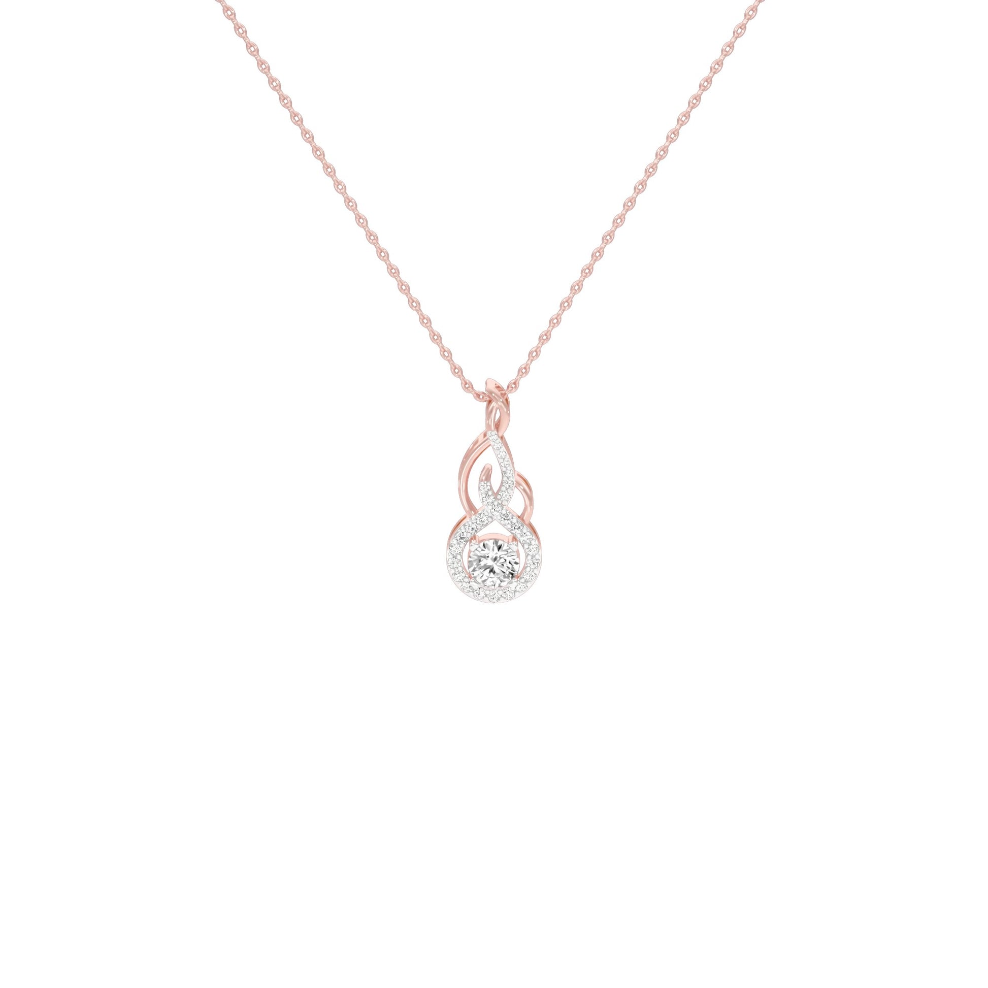 Ethereal Eclipse Diamond Pendant 18 KT / Rose Gold