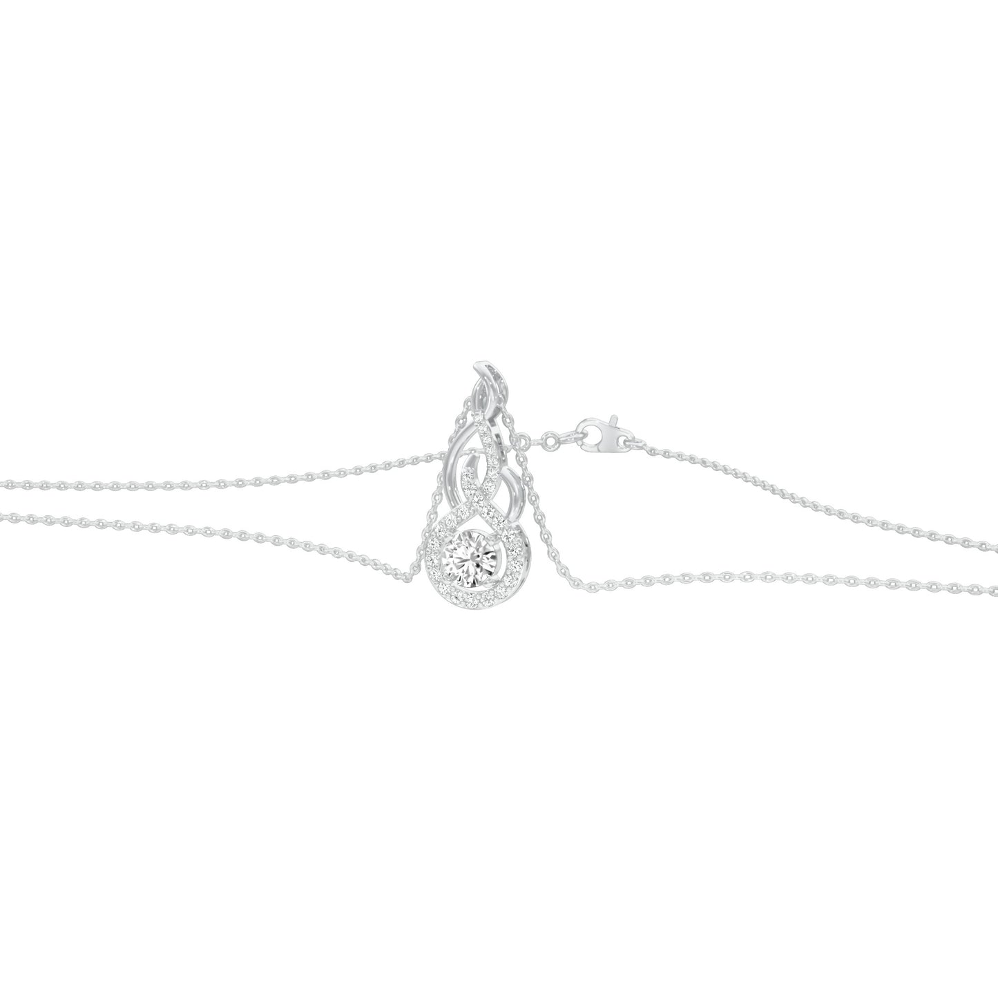 Ethereal Eclipse Diamond Pendant 18 KT / White Gold