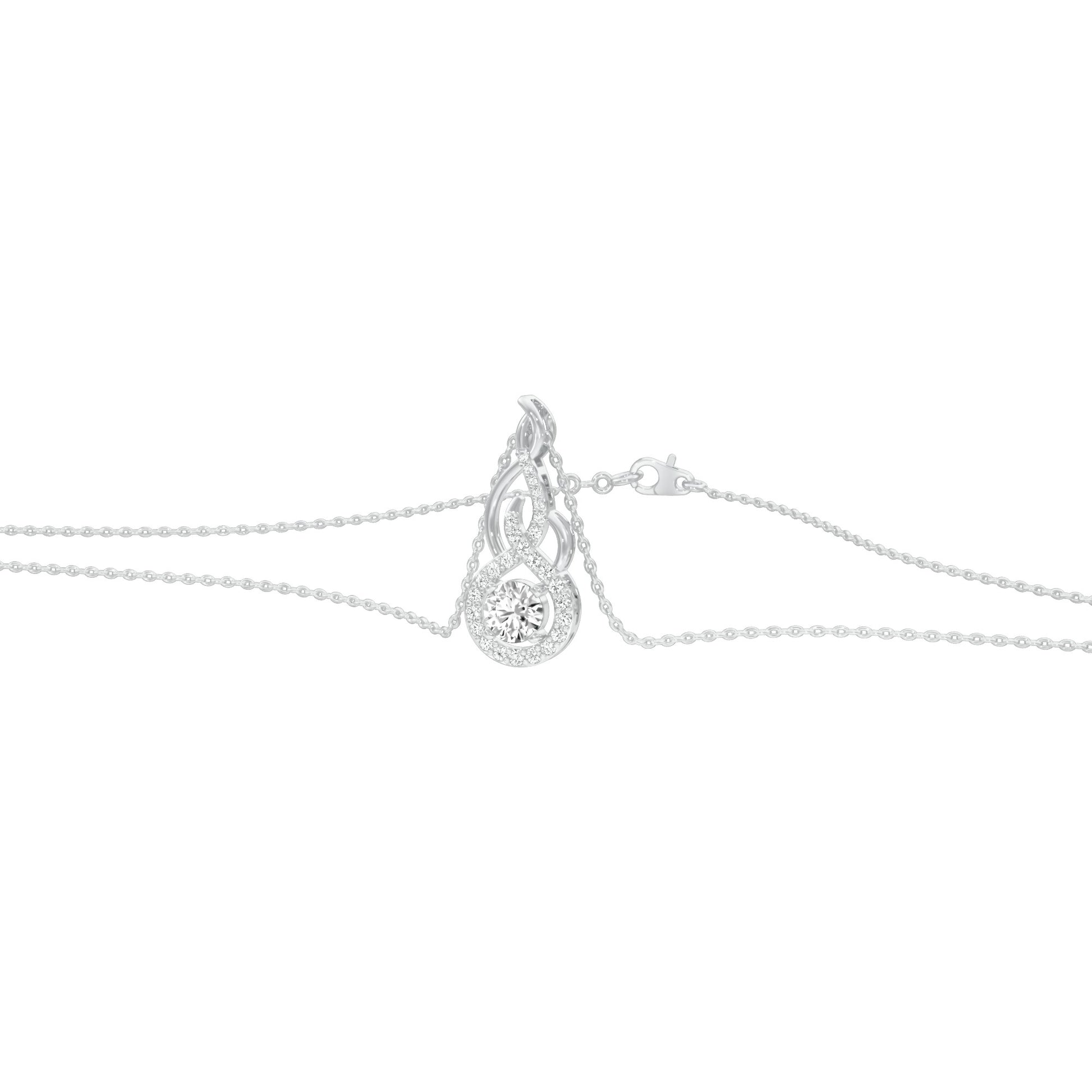 Ethereal Eclipse Diamond Pendant 18 KT / White Gold