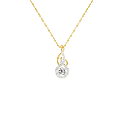 Ethereal Eclipse Diamond Pendant 18 KT / Yellow Gold