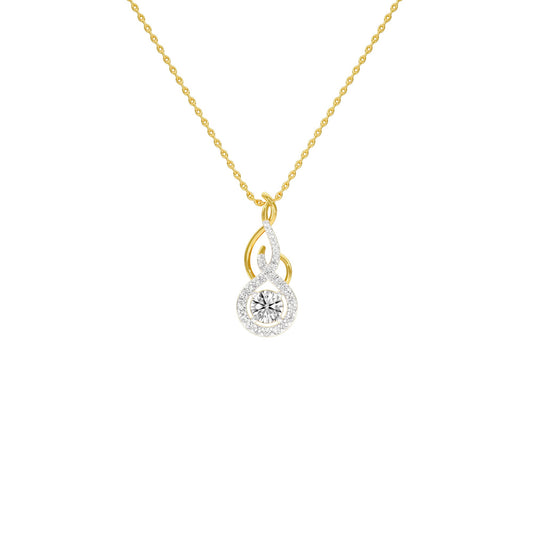 Ethereal Eclipse Diamond Pendant 18 KT / Yellow Gold