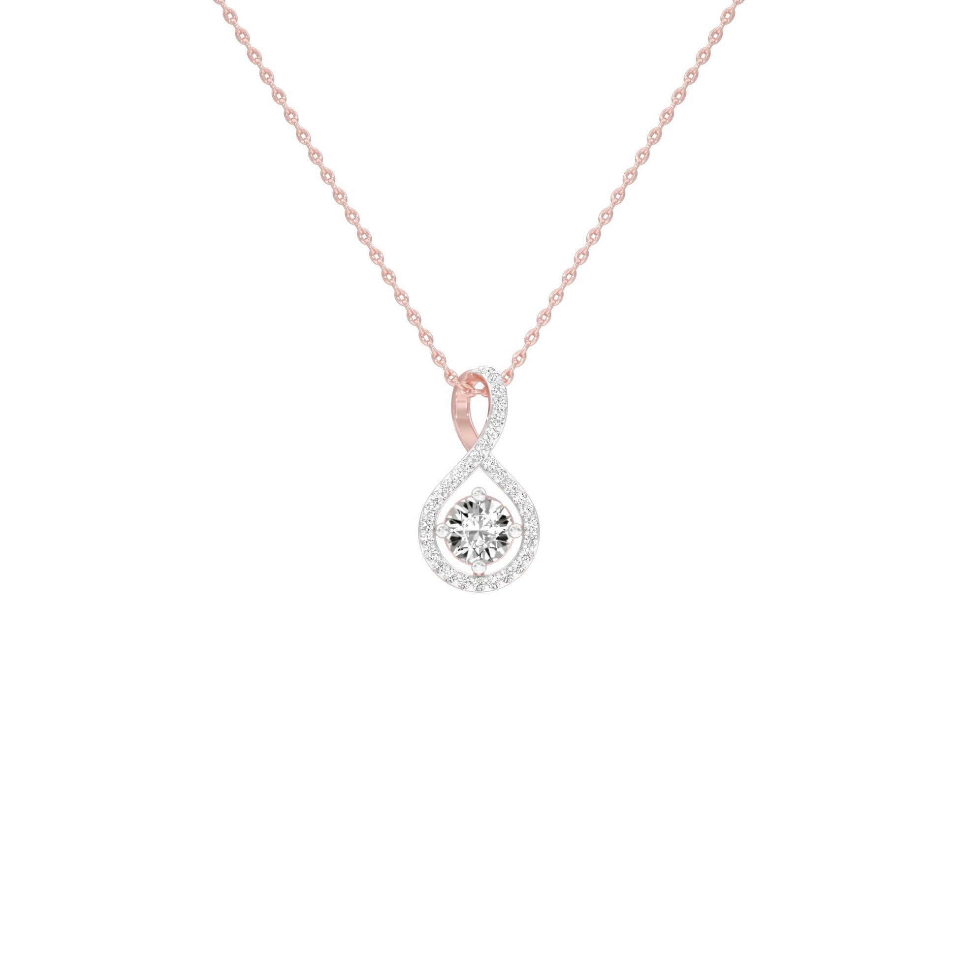 Serene Symphony Diamond Pendant 18 KT / Rose Gold