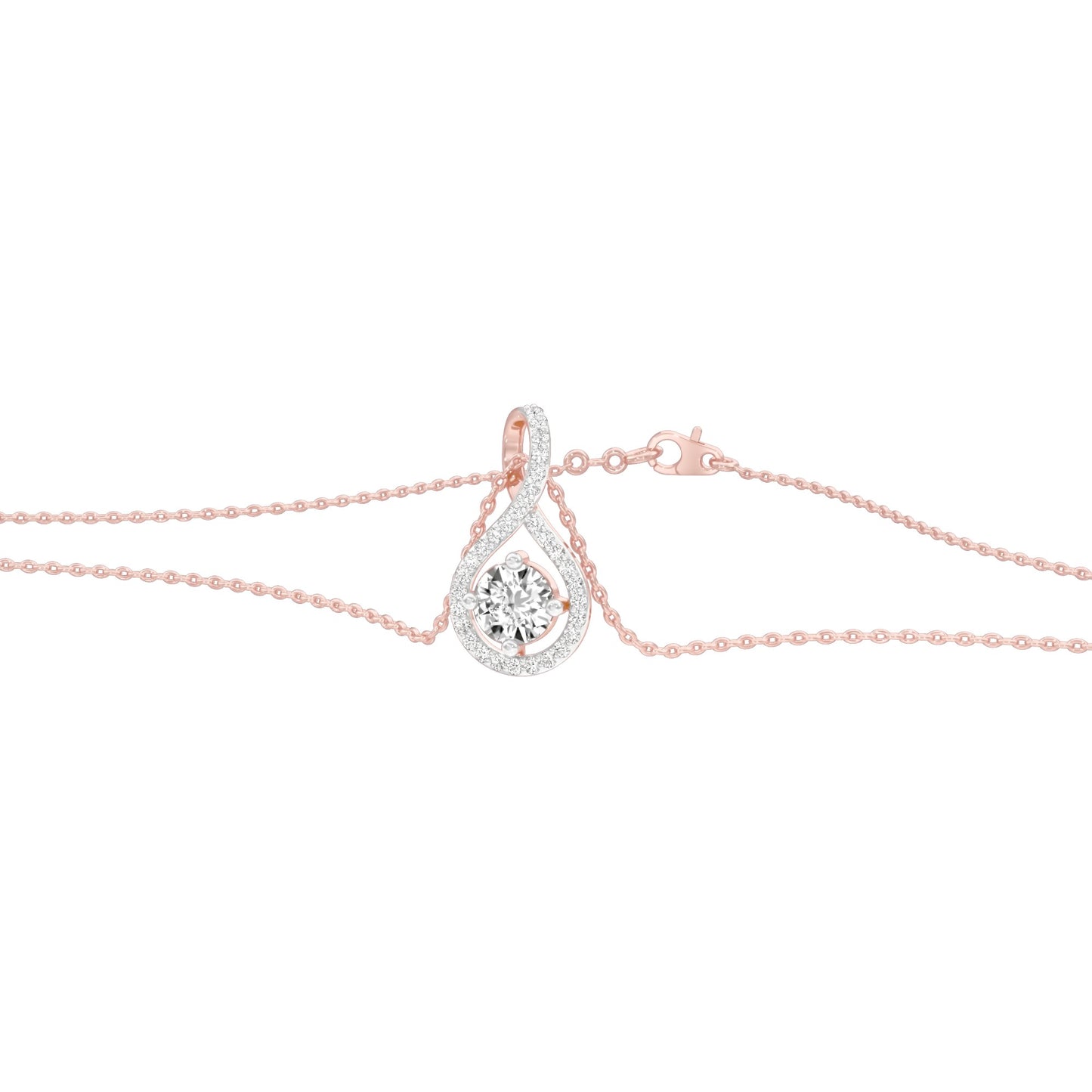 Serene Symphony Diamond Pendant 18 KT / Rose Gold