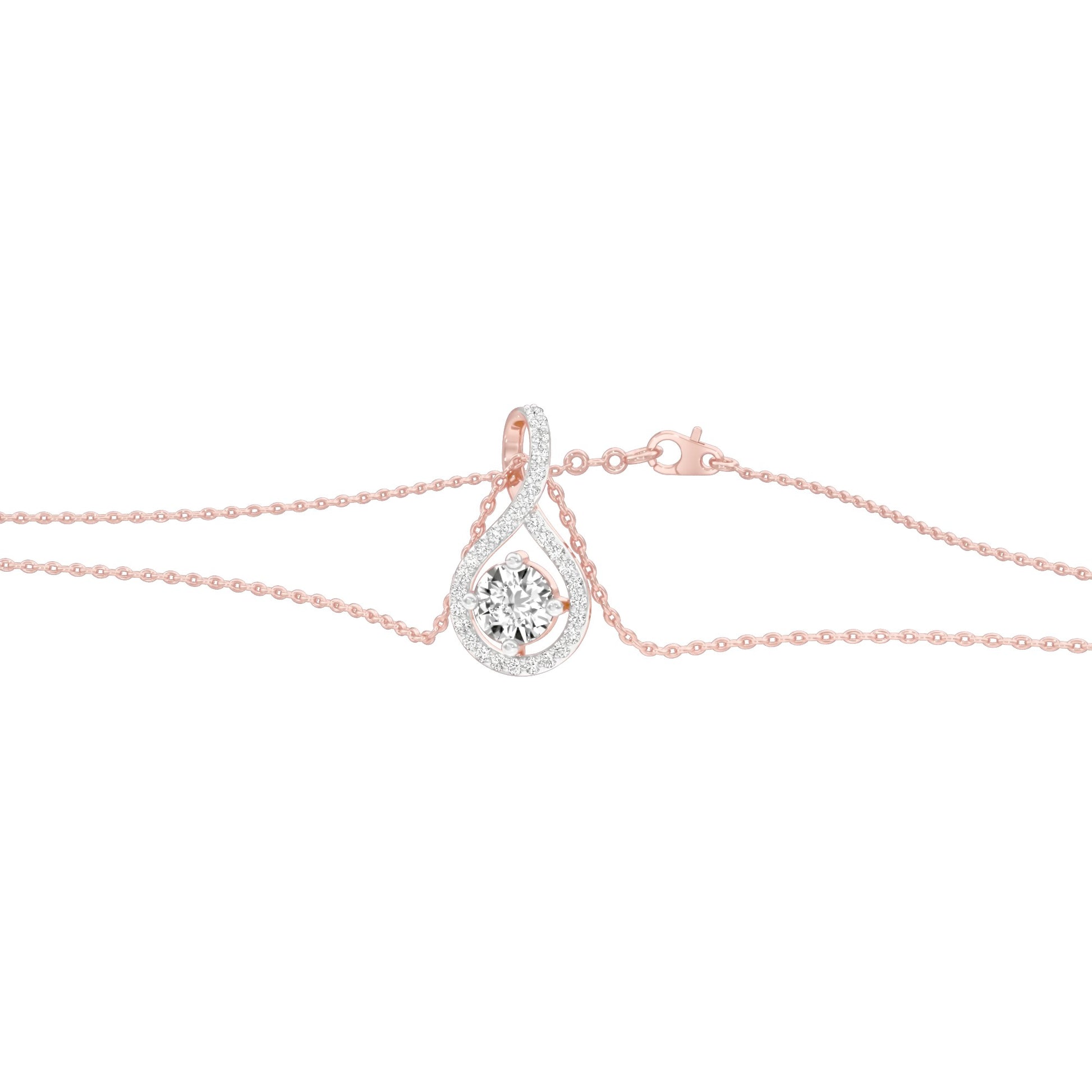 Serene Symphony Diamond Pendant 18 KT / Rose Gold