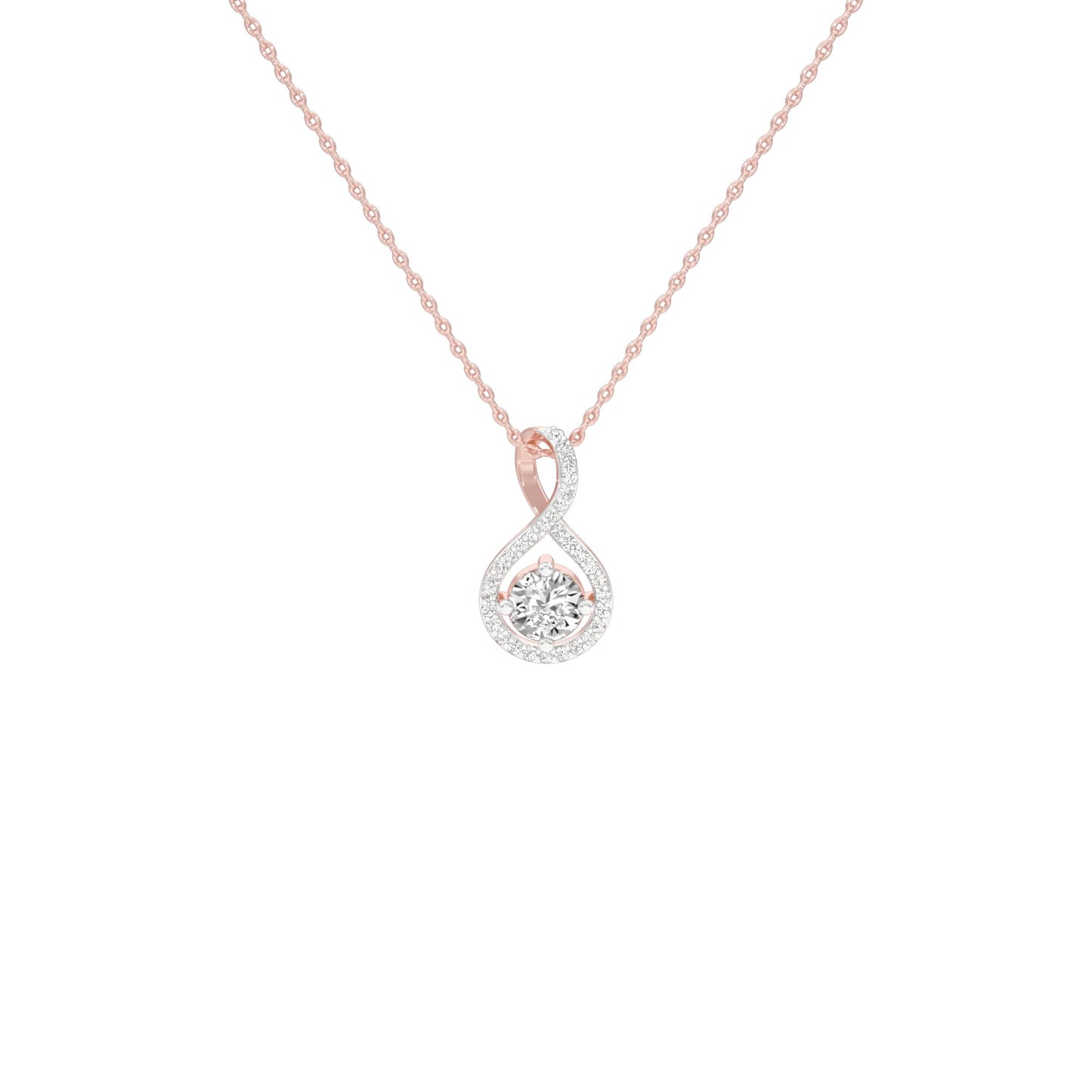 Serene Symphony Diamond Pendant 18 KT / Rose Gold