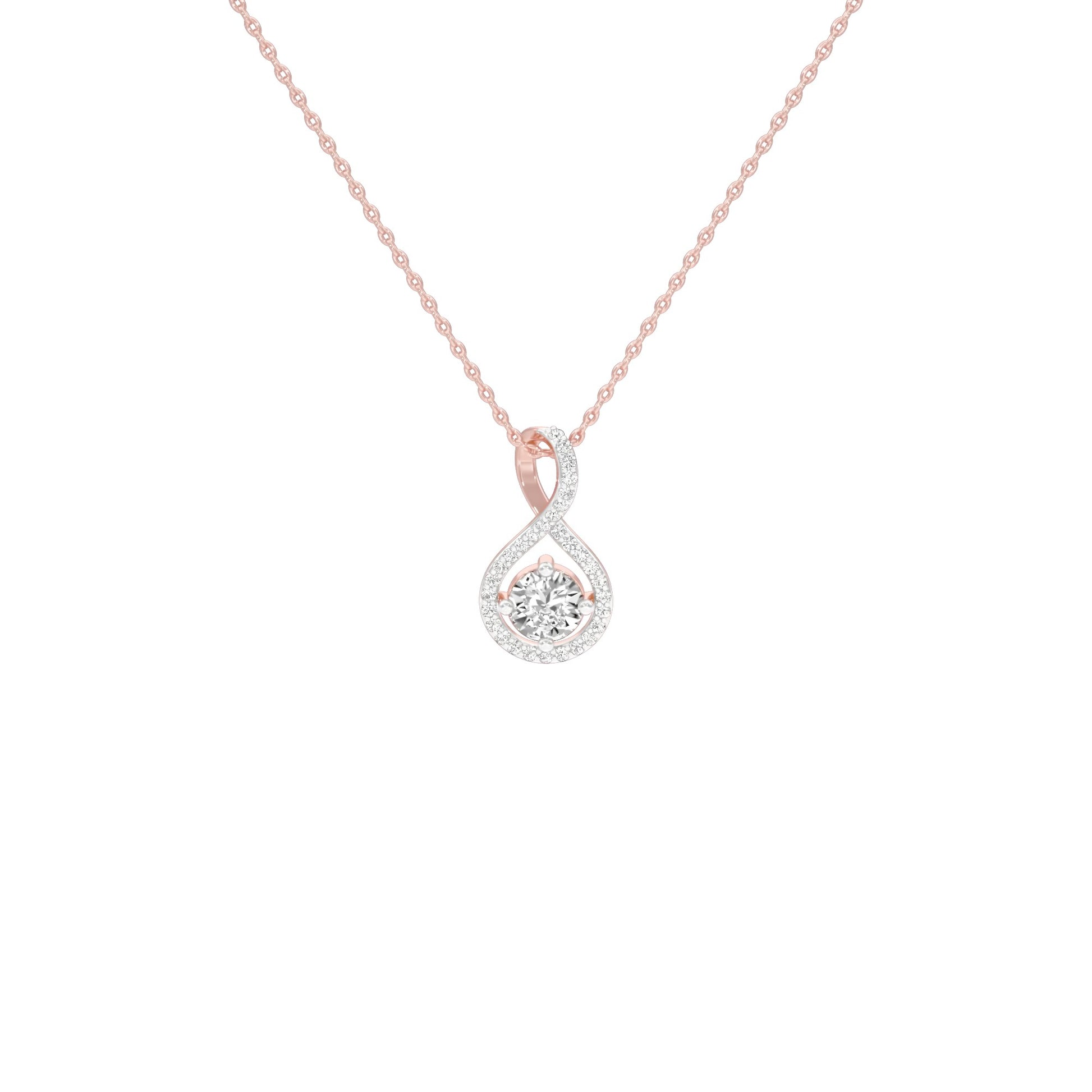 Serene Symphony Diamond Pendant 18 KT / Rose Gold