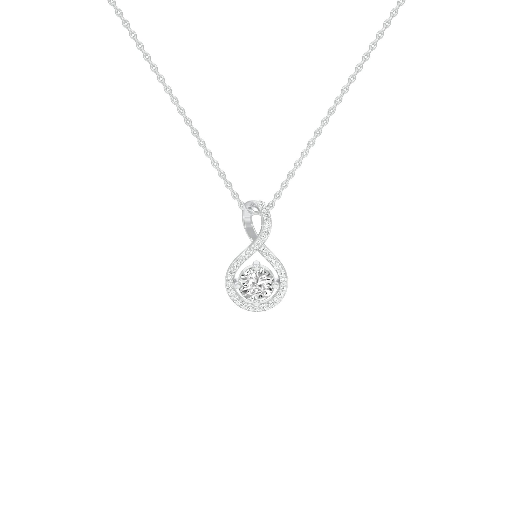 Serene Symphony Diamond Pendant 18 KT / White Gold