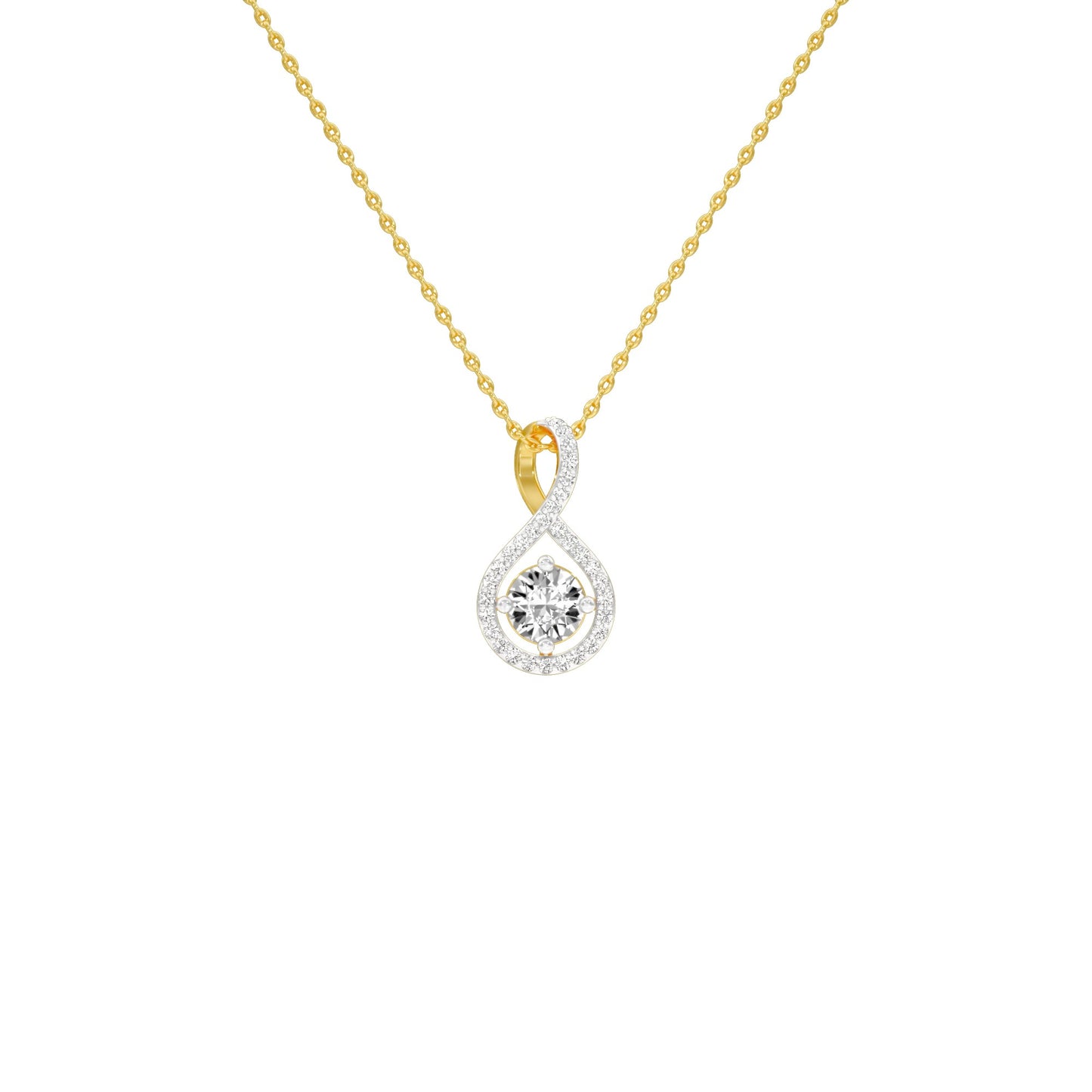 Serene Symphony Diamond Pendant 18 KT / Yellow Gold