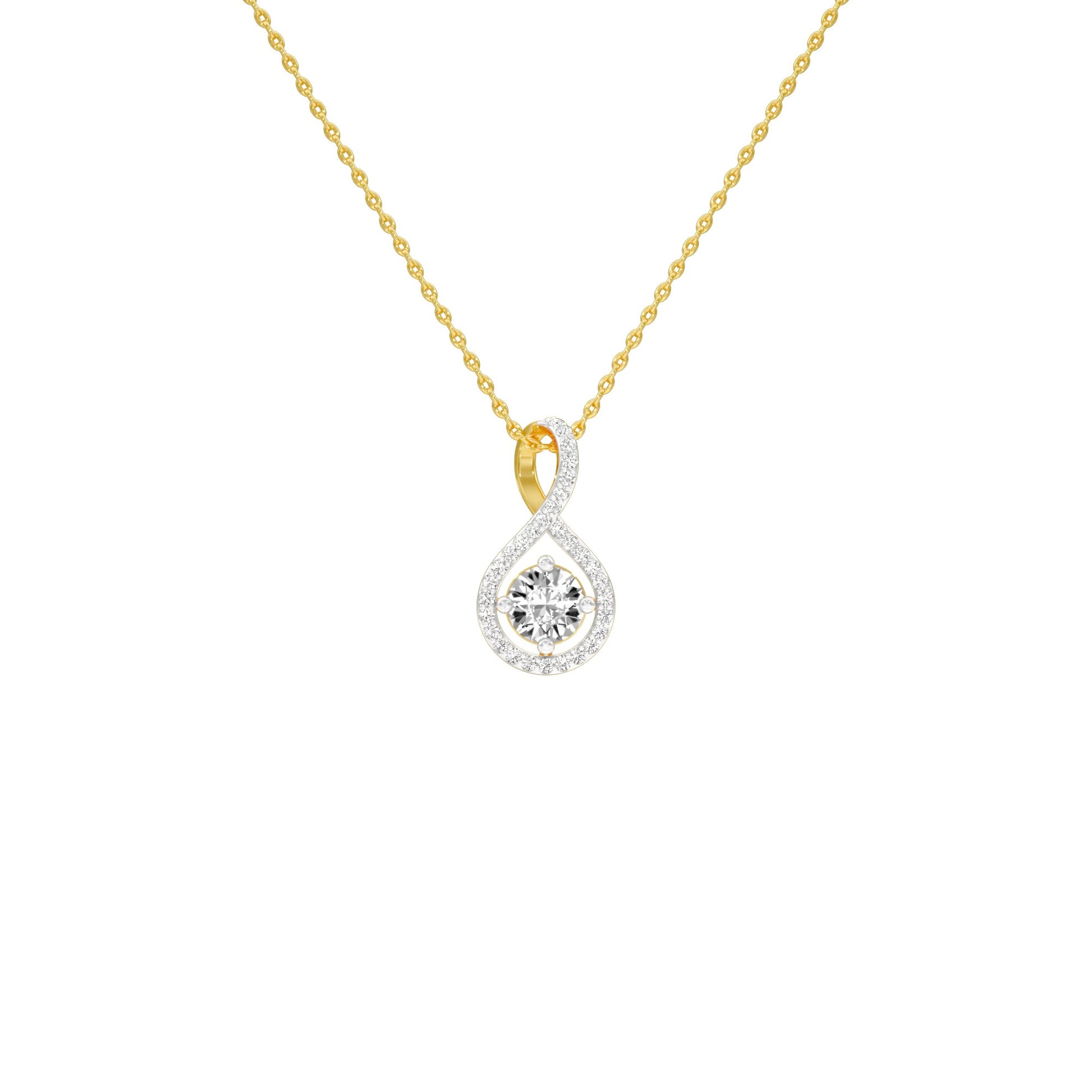 Serene Symphony Diamond Pendant 18 KT / Yellow Gold