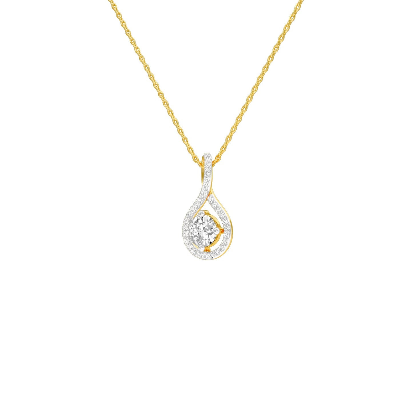 Serene Symphony Diamond Pendant 18 KT / Yellow Gold