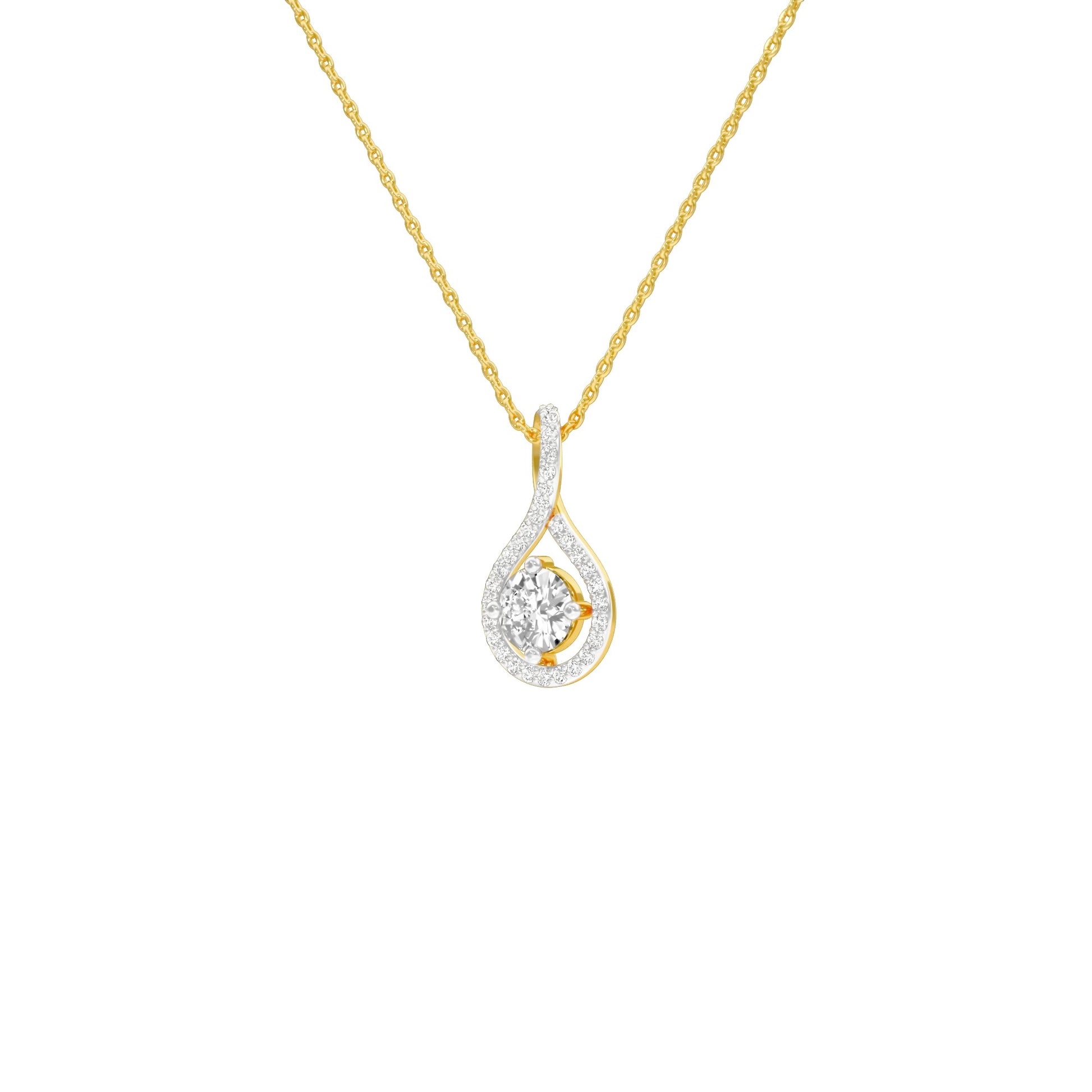 Serene Symphony Diamond Pendant 18 KT / Yellow Gold