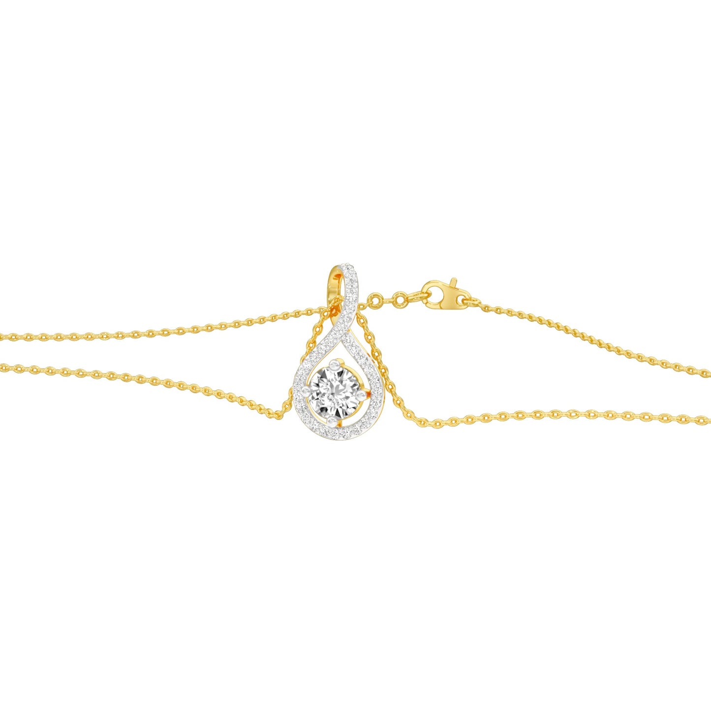 Serene Symphony Diamond Pendant 18 KT / Yellow Gold