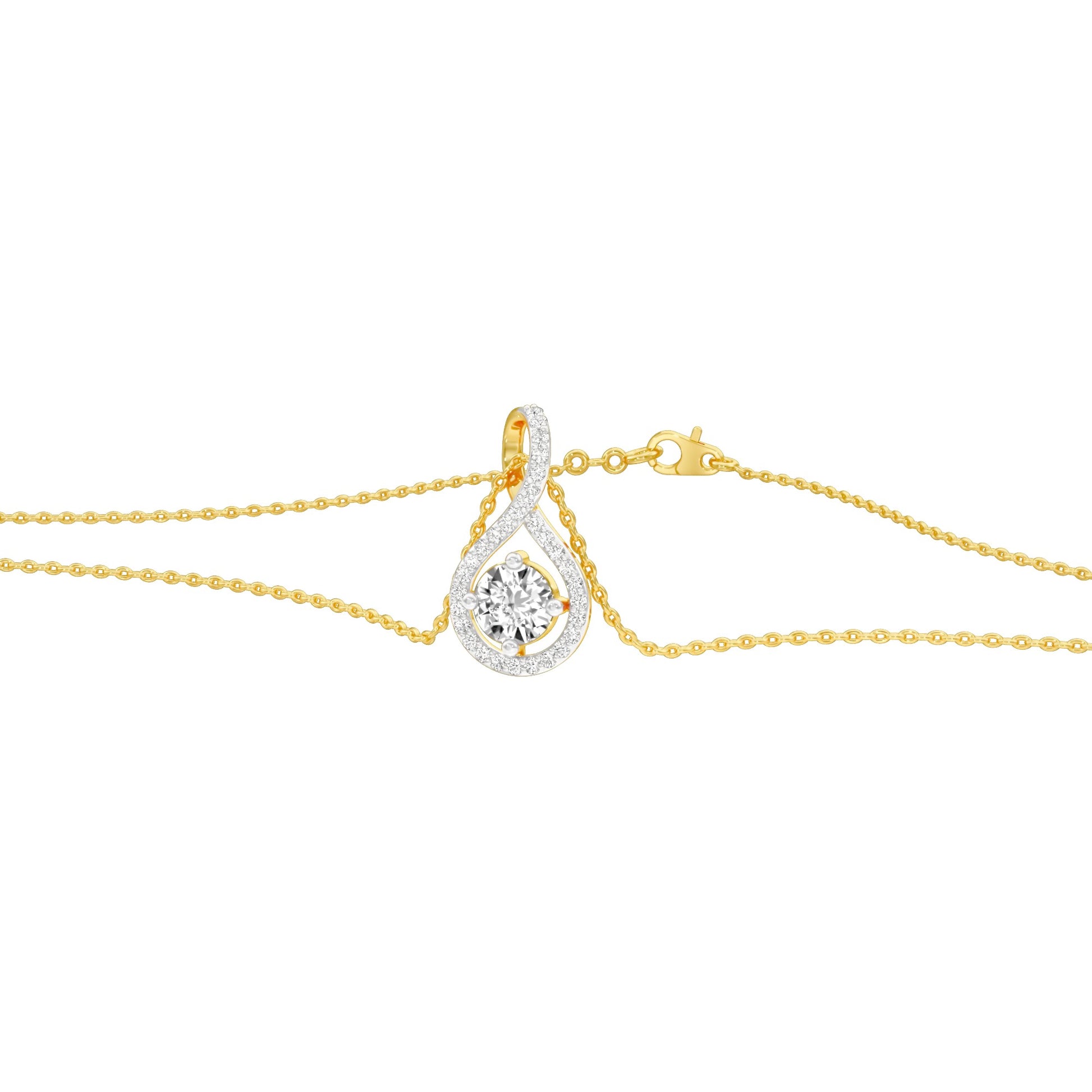 Serene Symphony Diamond Pendant 18 KT / Yellow Gold