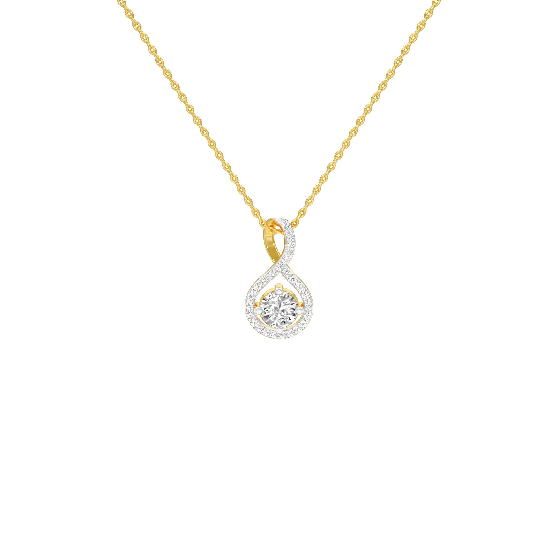 Serene Symphony Diamond Pendant 18 KT / Yellow Gold