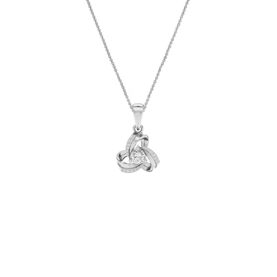 Opal Moon Diamond Pendant 18 KT / White Gold