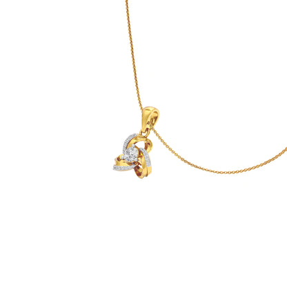 Opal Moon Diamond Pendant 18 KT / Yellow Gold