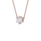 Crystal Classic Round Diamond Pendant 18 KT / Rose Gold