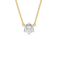Crystal Classic Round Diamond Pendant 18 KT / Yellow Gold