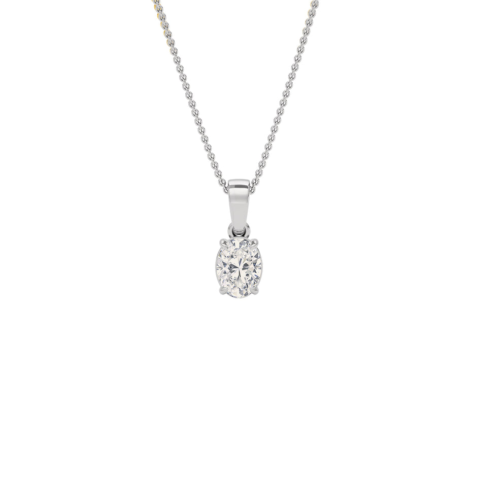 Elysian Glow Diamond Pendant 18 KT / White Gold