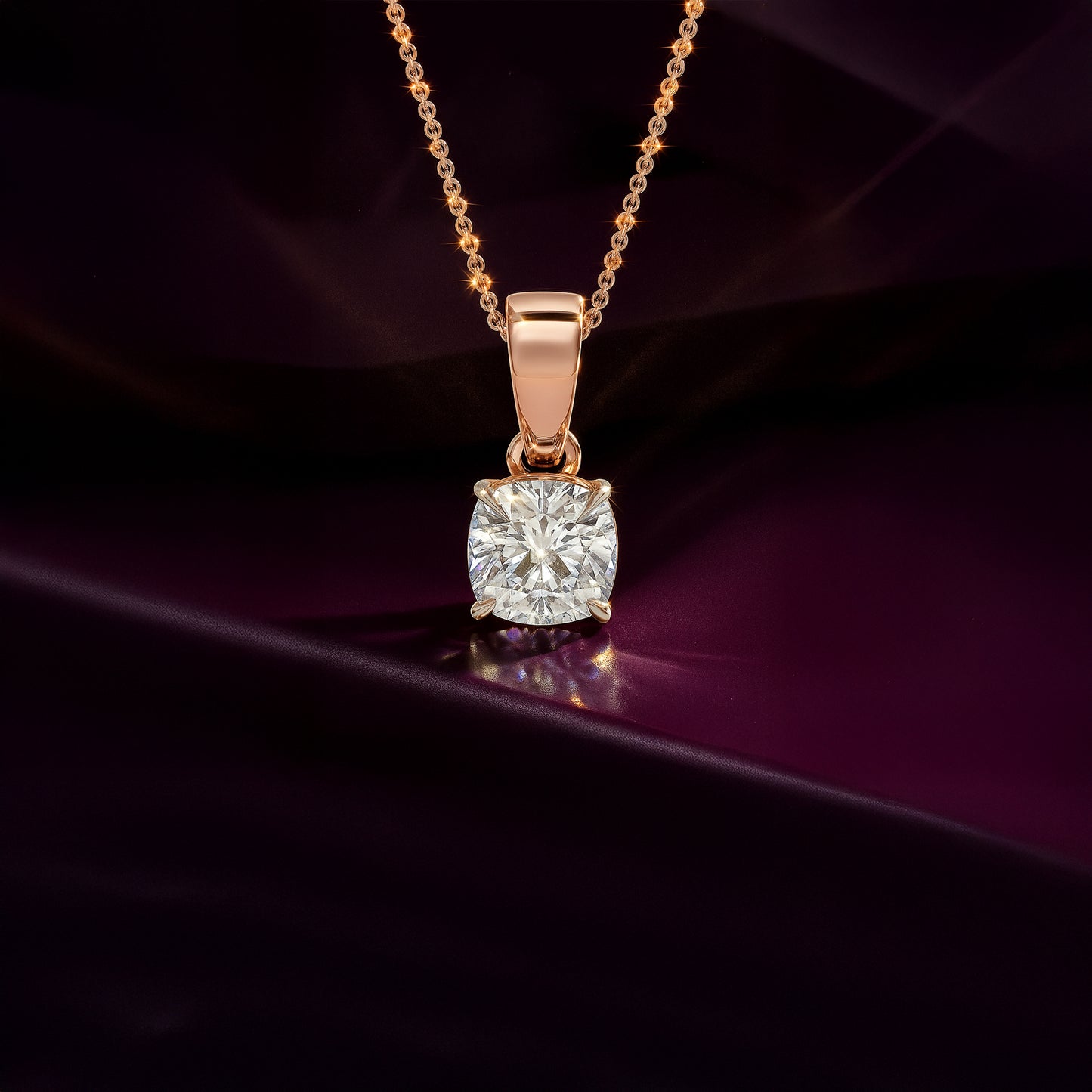 Lustrous Aura Diamond Pendant