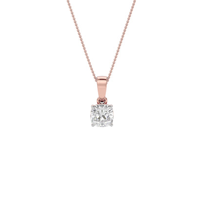 Lustrous Aura Diamond Pendant 18 KT / Rose Gold