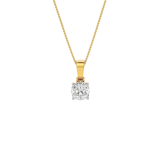 Lustrous Aura Diamond Pendant 18 KT / Yellow Gold