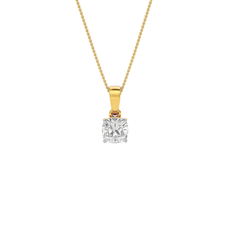 Lustrous Aura Diamond Pendant 18 KT / Yellow Gold