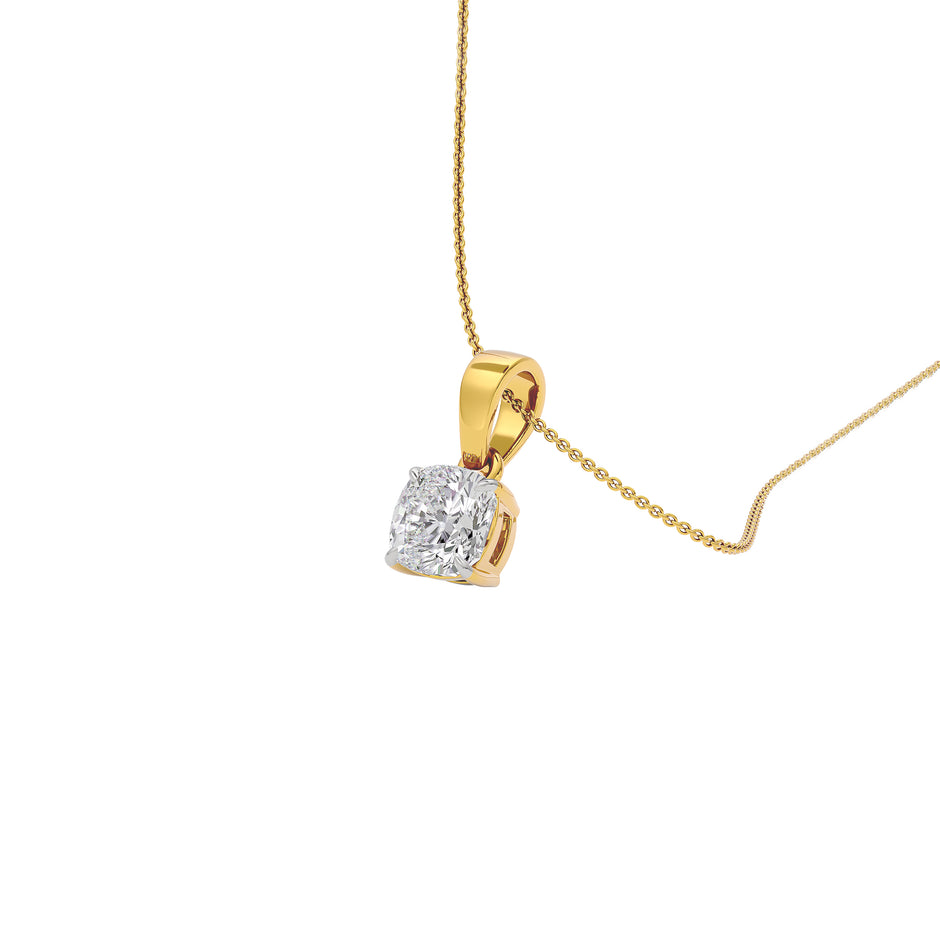 Lustrous Aura Diamond Pendant 18 KT / Yellow Gold