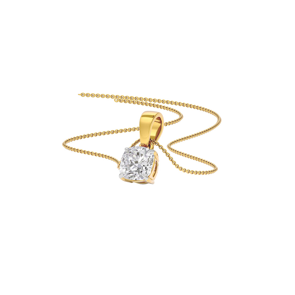 Lustrous Aura Diamond Pendant 18 KT / Yellow Gold