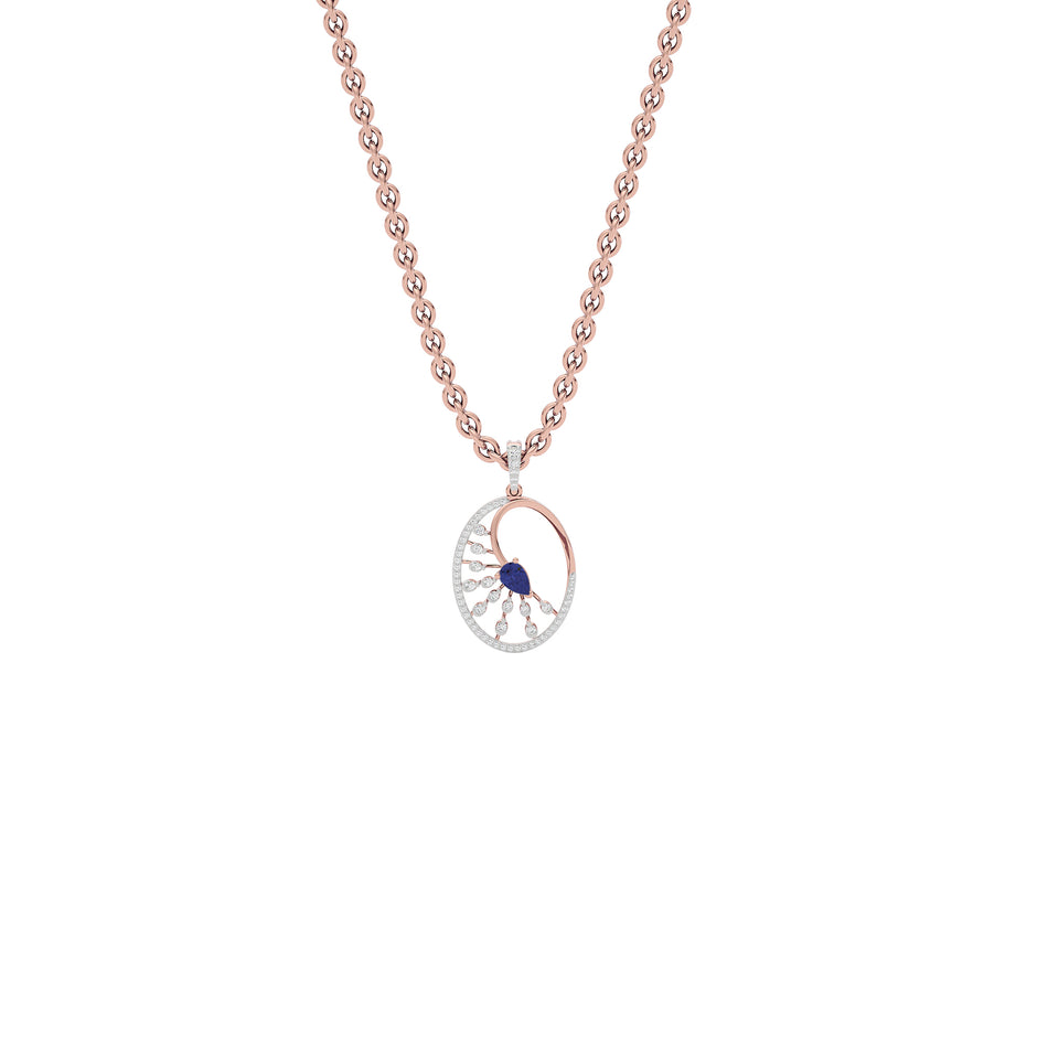 Striking Spike Diamond Pendant 18 KT / Rose Gold