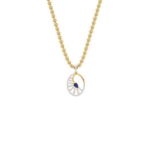 Striking Spike Diamond Pendant 18 KT / Yellow Gold