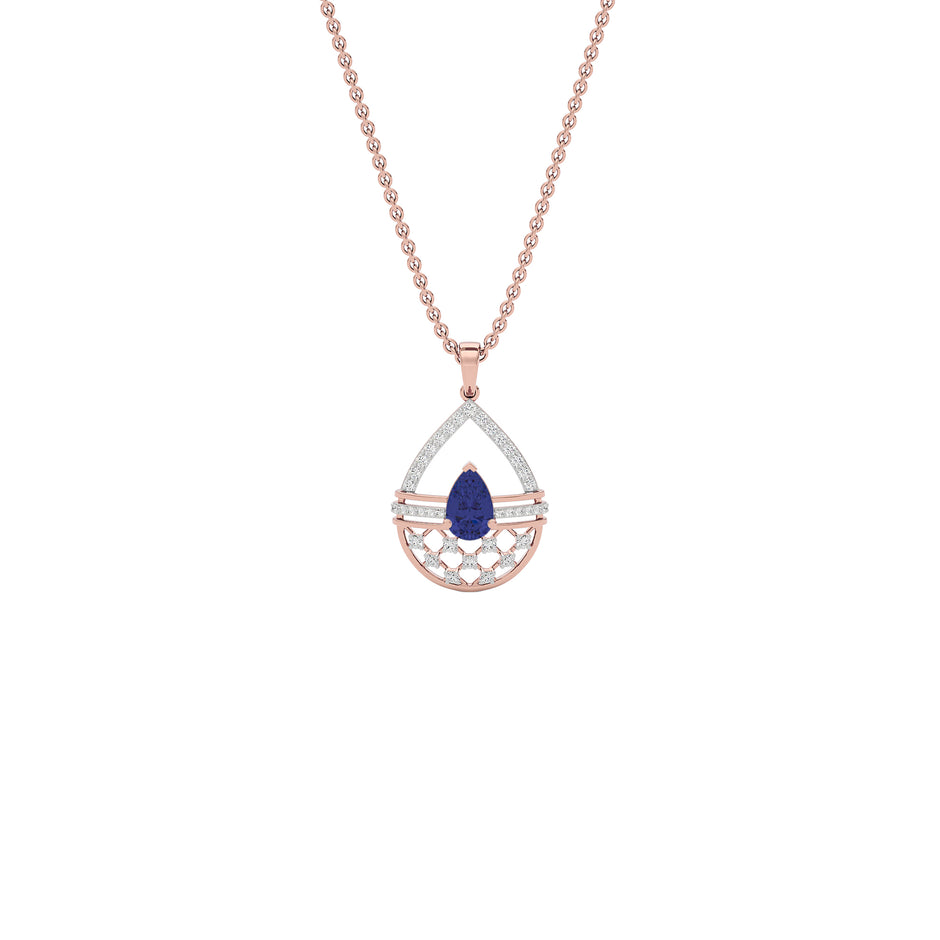 Tesellate Valve Diamond Pendant 18 KT / Rose Gold